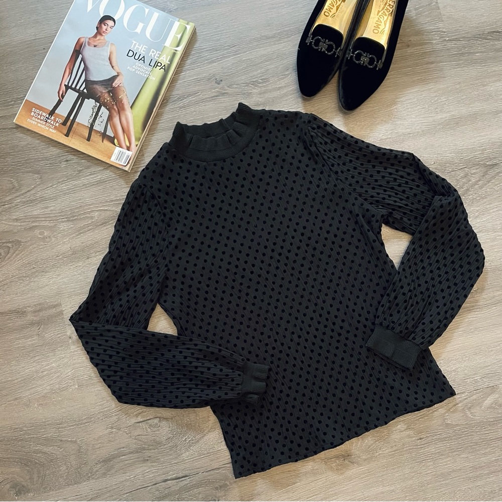 ZARA sheer, polka dot- top